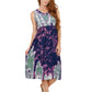 Vestido de cintura imperio con estampado abstracto de Celedon morado