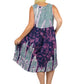 Vestido de cintura imperio con estampado abstracto de celadón morado de talla grande