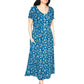 Teal Garden Button Front Dress - La Cera