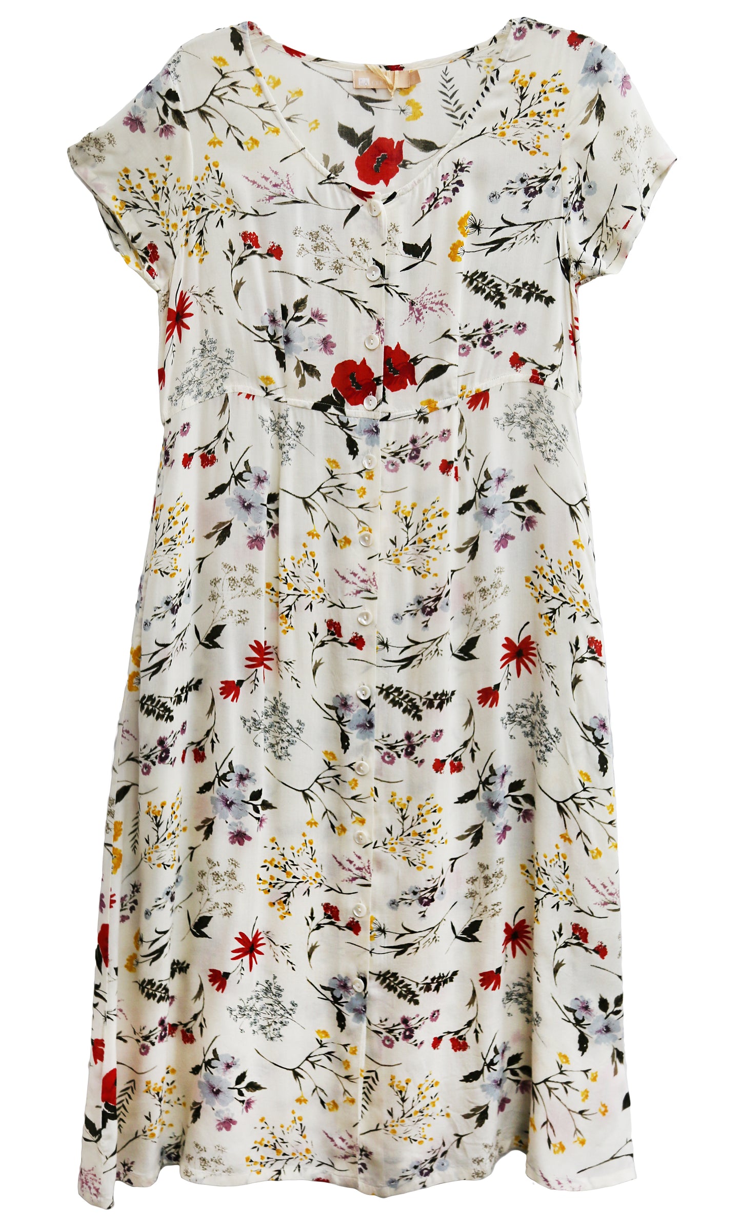 Plus Size La Cera Button Front Short Sleeve Dress - La Cera