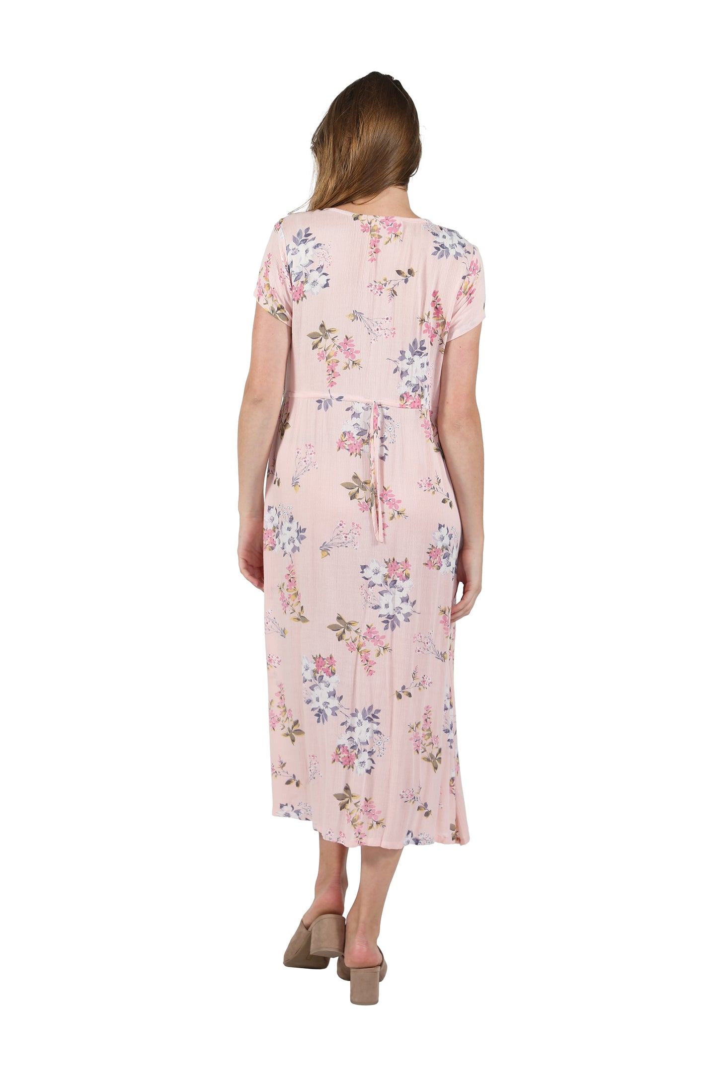 La Cera Button Front Short Sleeve Dress - La Cera
