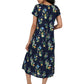 Midnight Garden Button Front Rayon Dress - La Cera