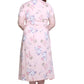 Plus Size La Cera Button Front Short Sleeve Dress