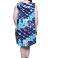 Plus Size Crochet Yoke Geometrical Print Dress