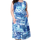 Vestido sin mangas de talla grande con teñido anudado azul de La Cera