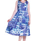 La Cera Blue Tie Dye Sleeveless Dress