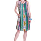 La Cera Green Multi Print Sleeveless Dress - La Cera