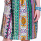 La Cera Green Multi Print Sleeveless Dress - La Cera