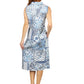 La Cera Sleeveless Shirt Collar Rayon Dress