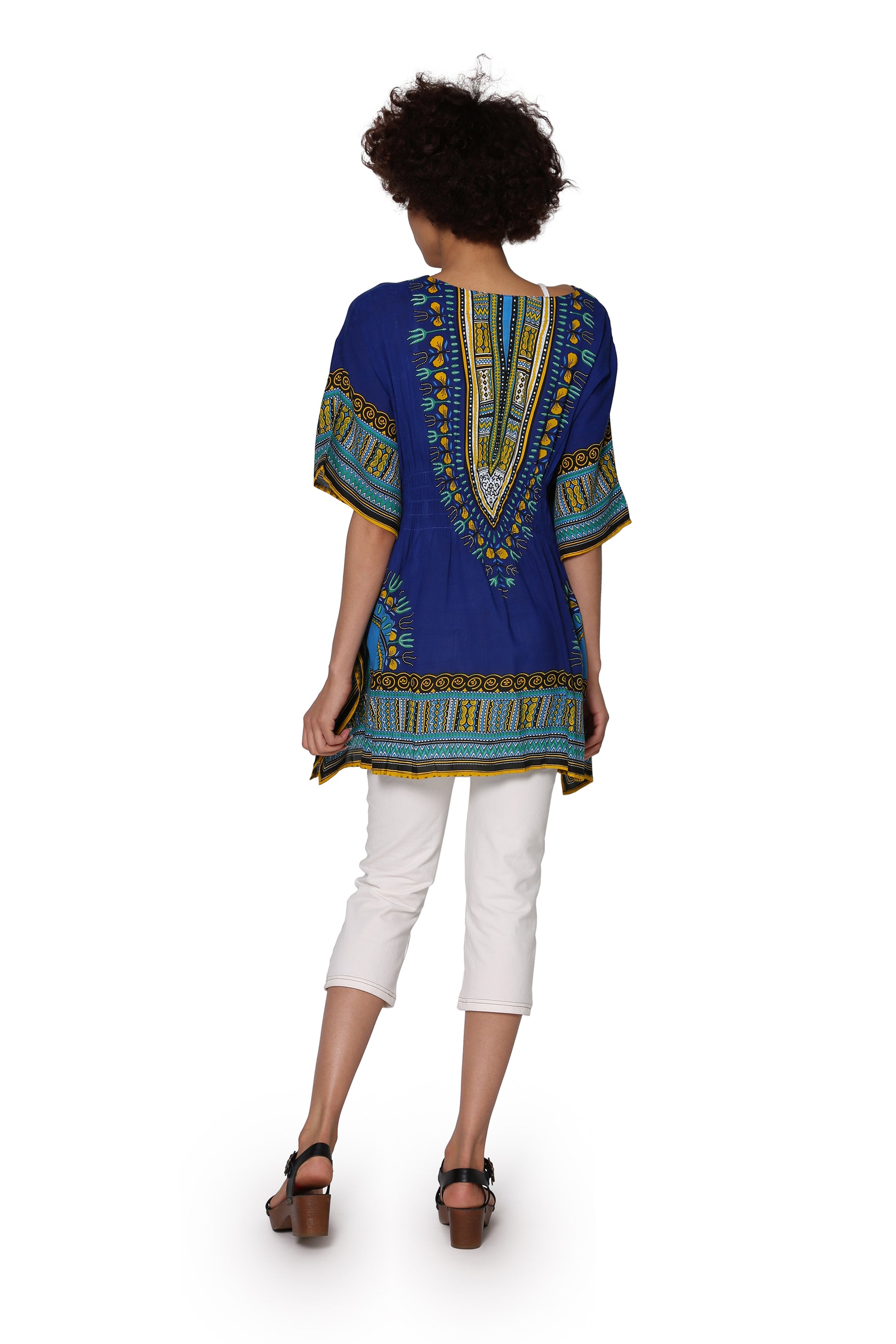 Abstract Print Kimono Tunic - La Cera