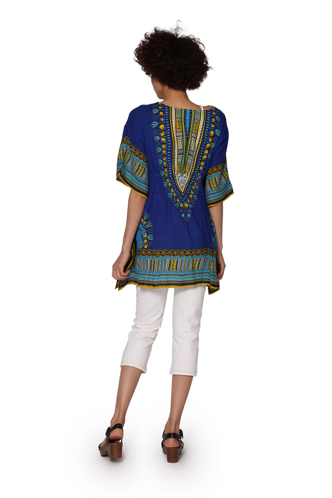 Abstract Print Kimono Tunic - La Cera