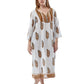 La Cera Long Sleeve Printed Caftan - La Cera
