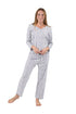 La Cera Knit Floral Pajama Set - La Cera