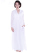 La Cera Notch V-Neck Embroidered Caftan - La Cera