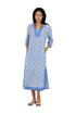 La Cera 100% Cotton Geo Printed Caftan - La Cera
