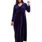 Vestido de terciopelo desgastado con ribetes de jacquard