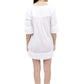 La Cera Tassel Tied Embroidered Cover Up - La Cera