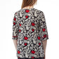 Black and Red Floral Top - La Cera