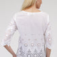 La Cera 3/4 Eyelet Lace Top - La Cera - 3
