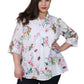 Plus Size Hummingbird/Butterfly Print Tunic - La Cera