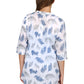 Pleat Front Printed Cotton Top - La Cera