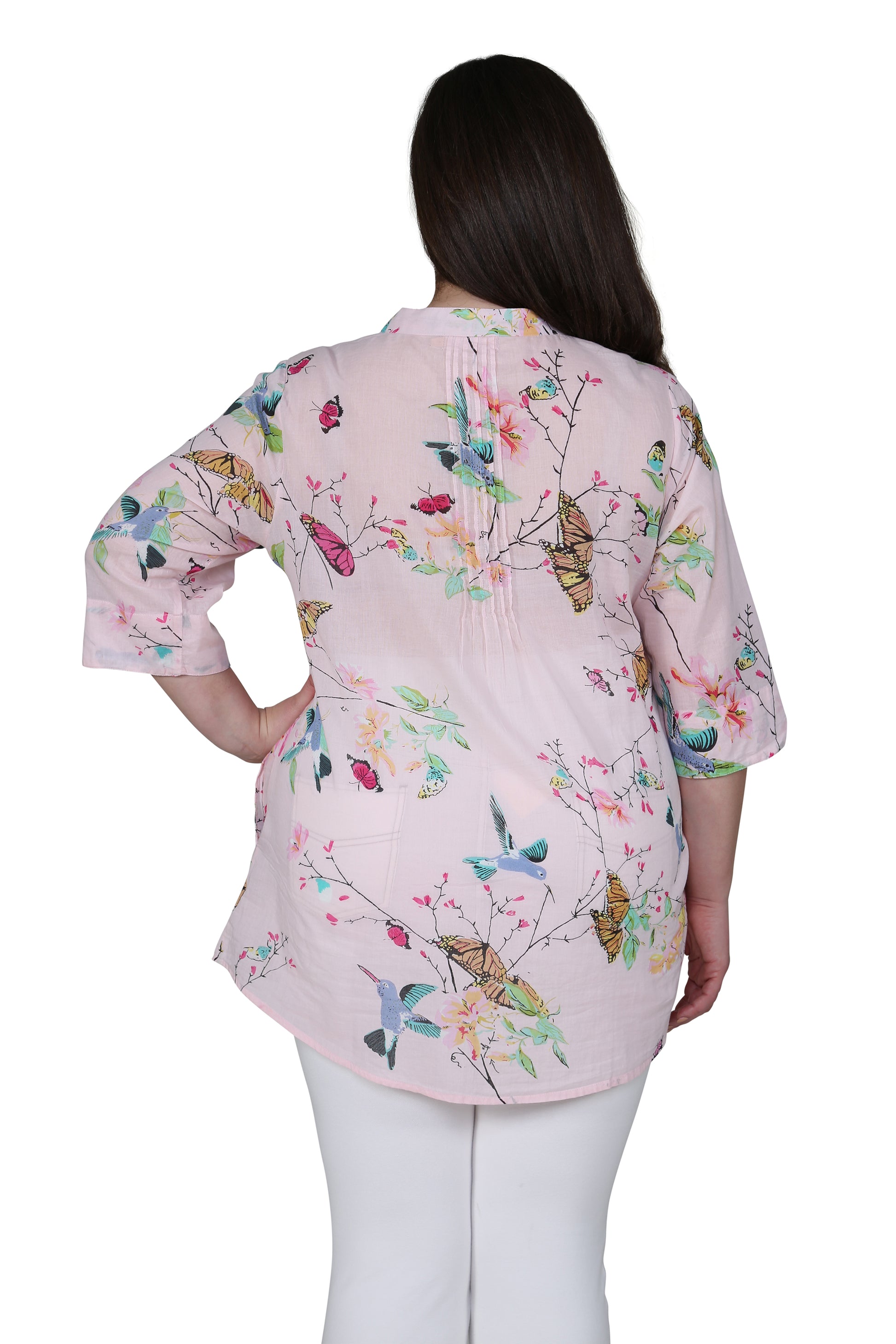 Plus Size Nature At It's Best Release Print Tunic - La Cera