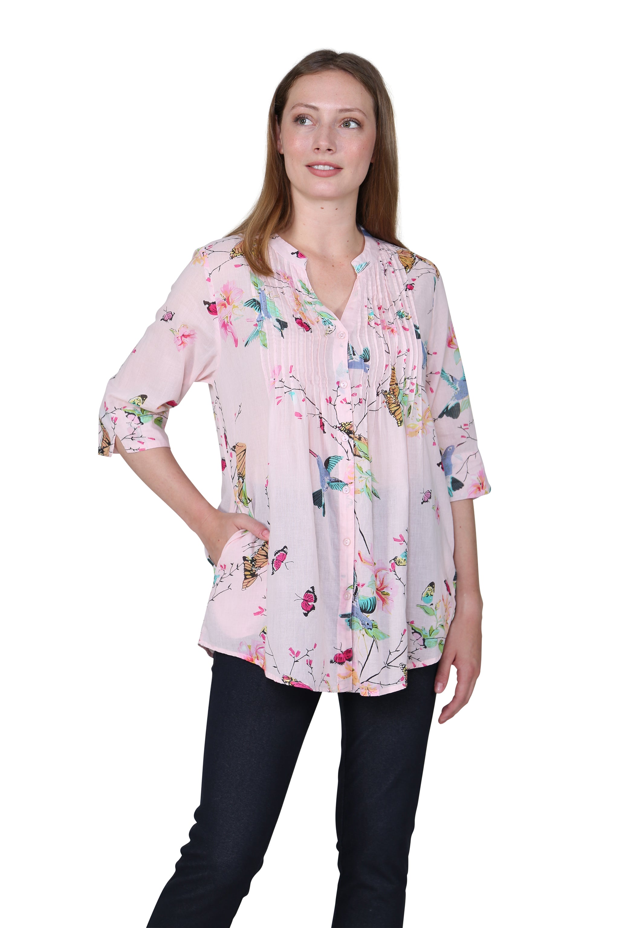 Nature At It's Best Release Print Tunic - La Cera