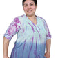 Plus Size Tie Dye Pleated Tunic - La Cera
