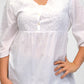 La Cera Plus Size Embroidered Bodice Blouse - La Cera - 1