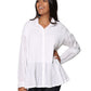 La Cera Puckered Button-up Top - La Cera