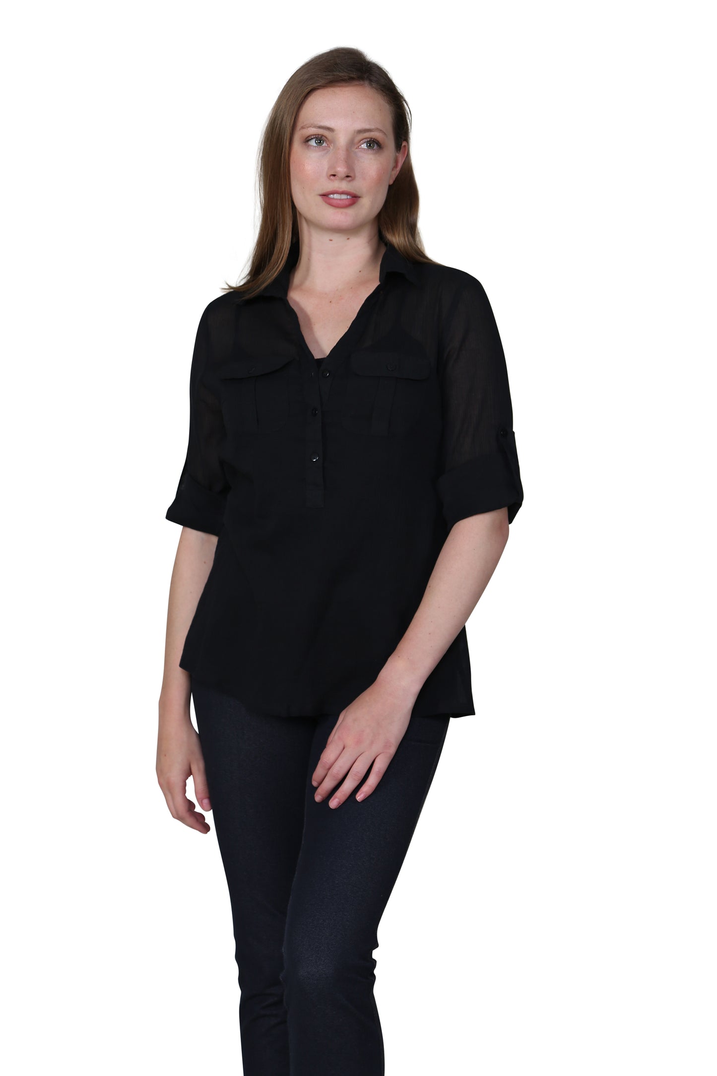 Cotton Gauze Camp Shirt