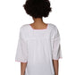 La Cera Square Neck Embroidered Top - La Cera