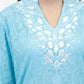 La Cera Floral Embroidered Tunic Top - La Cera - 2