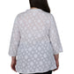 Top tipo túnica con bordado floral de talla grande