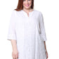 La Cera Plus Size Applique Top - La Cera