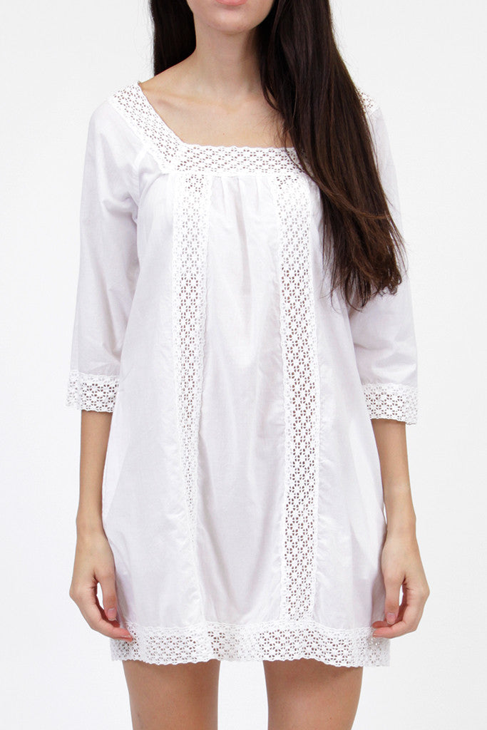 La Cera Crochet Tunic Swim Cover Up - La Cera - 1