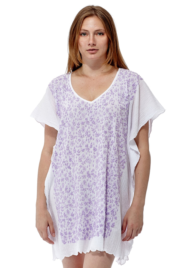 La Cera Hand-Embroidered Cover Up - La Cera