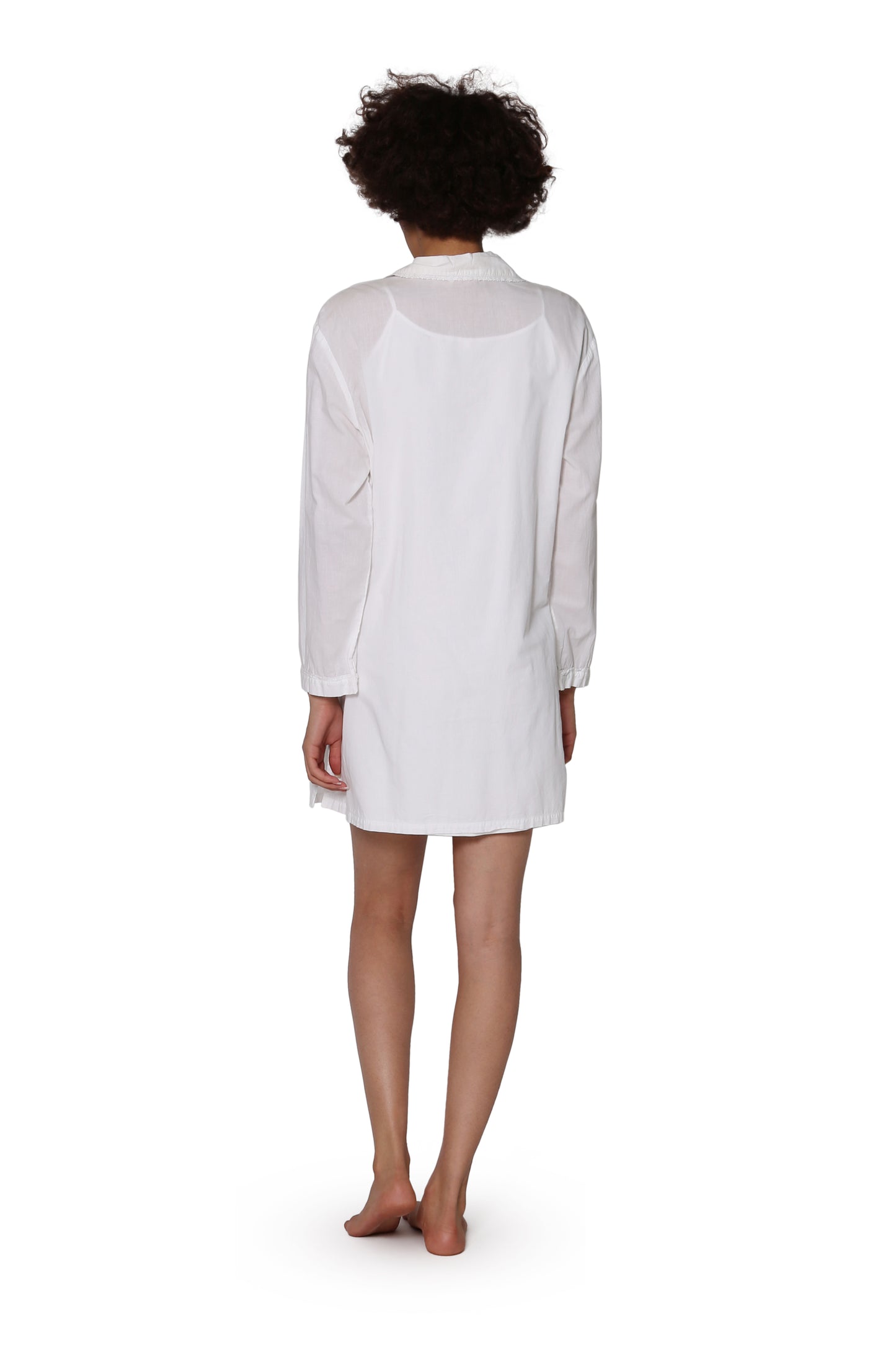 La Cera Long Sleeve Sleep Shirt - La Cera