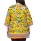 Plus Size Floral Mixed Media Tunic