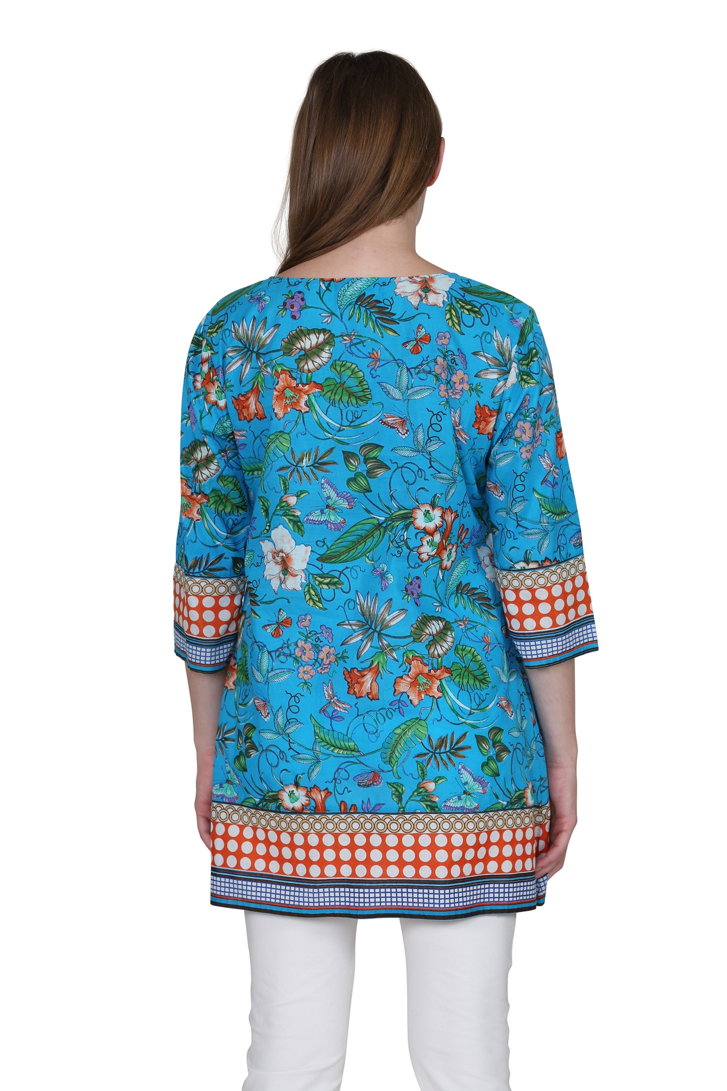 Floral Mixed Media Tunic - La Cera