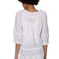 La Cera Hand-Embroidered Smocked Top - La Cera