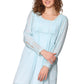 La Cera Long Sleeve Lace Yoke Top - La Cera