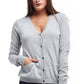 La Cera Long Sleeve Cardigan with Pockets - Plus Size - La Cera