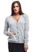 La Cera Long Sleeve Cardigan with Pockets - Plus Size - La Cera