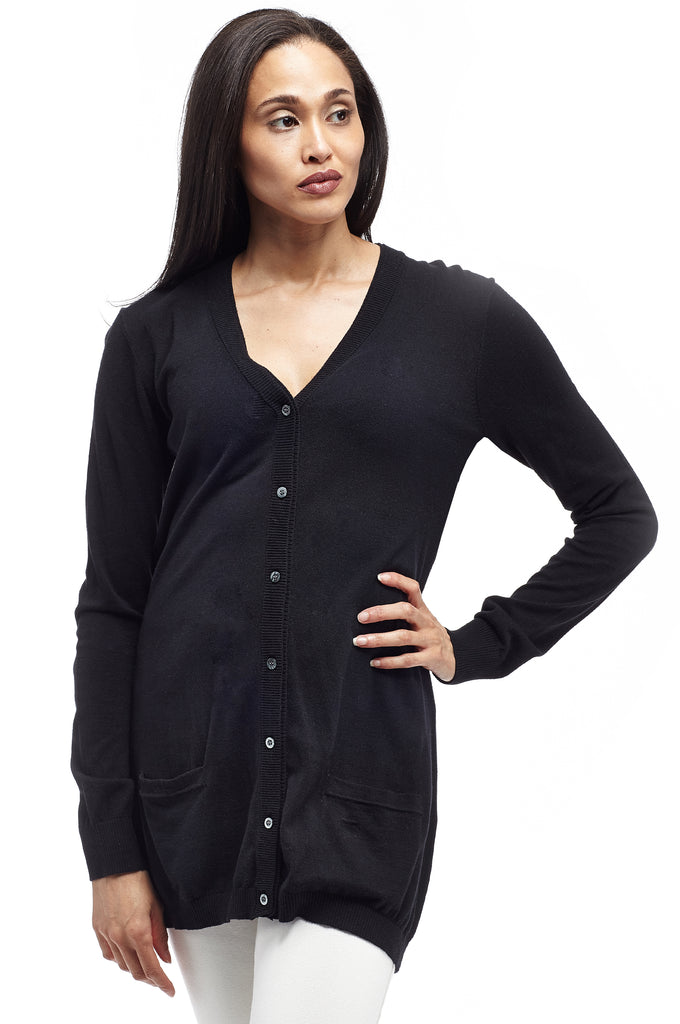 La Cera Long Sleeve Cardigan - La Cera