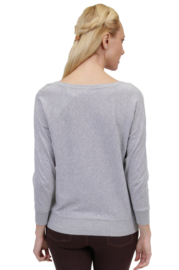 La Cera Long Sleeve Pullover Sweater - La Cera