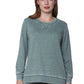 Heathered Crew Neck French Terry Sweatshirt
