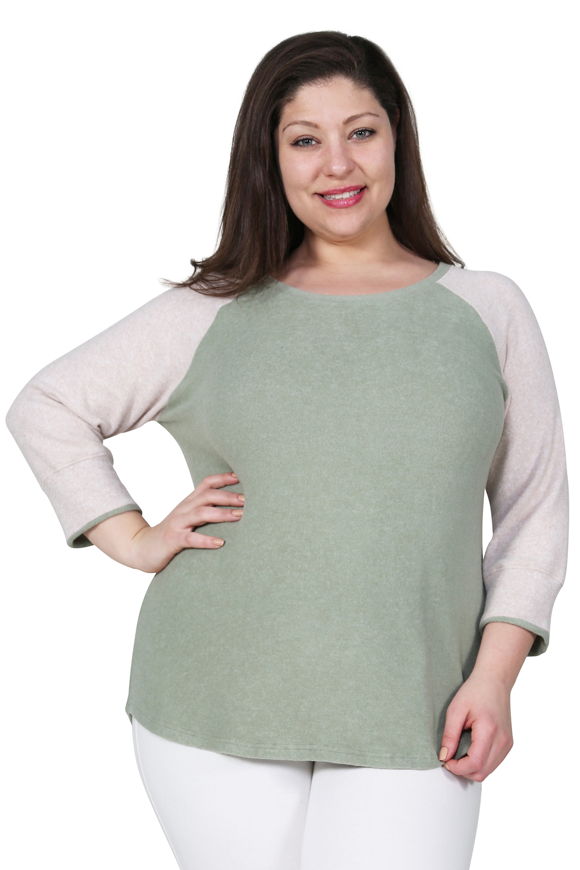 Comfort Collection Plus Size Baseball Tee - La Cera
