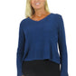 V-Neck Comfort Collection Long Sleeve Top - La Cera