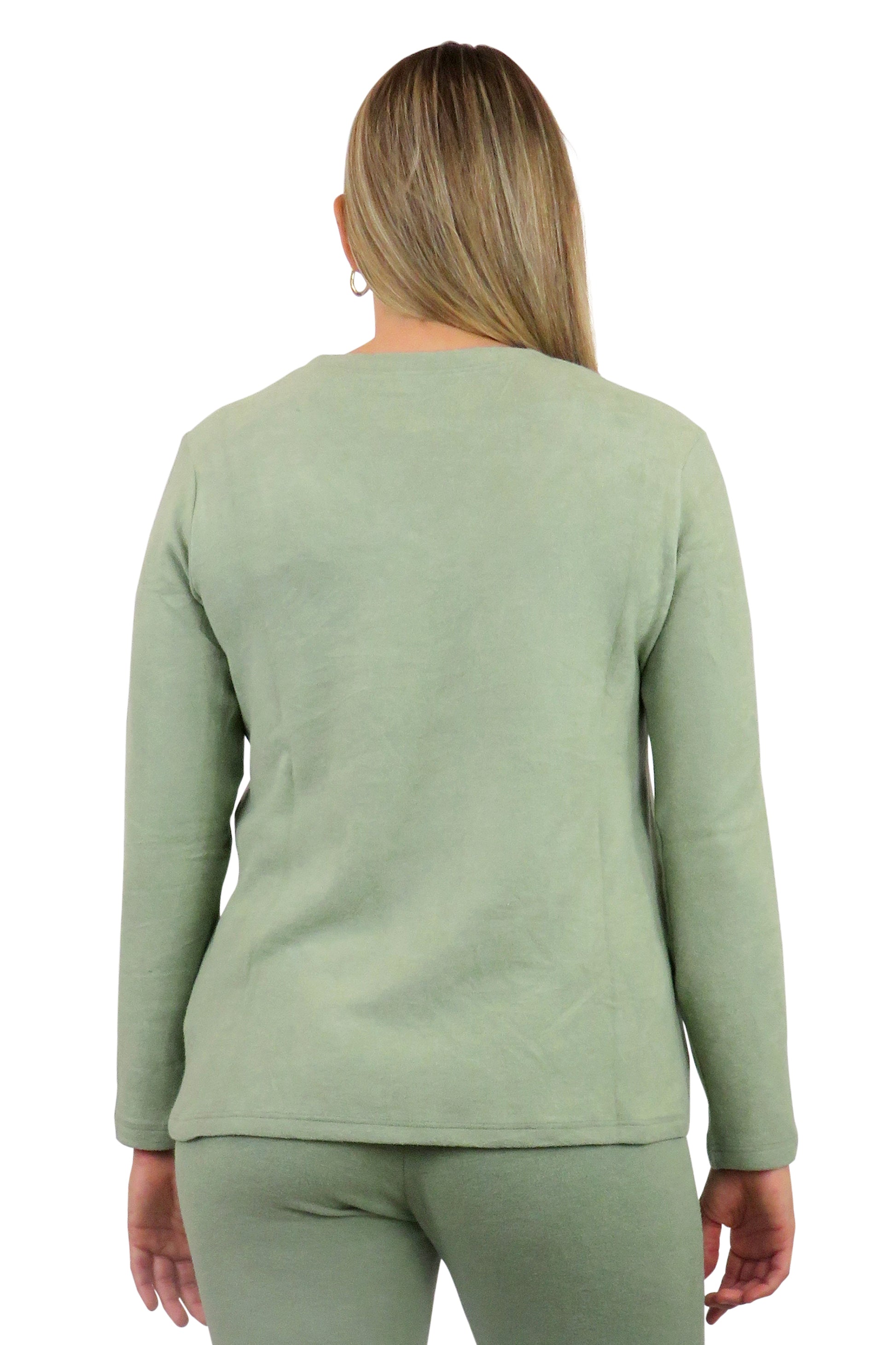 V-Neck Comfort Collection Long Sleeve Top - La Cera